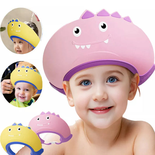 Soft Adjustable Visor Hat Safe Shampoo Shower Bathing Protection Bath Cap for Toddlers, Baby, Kids, Children (Multicolor)