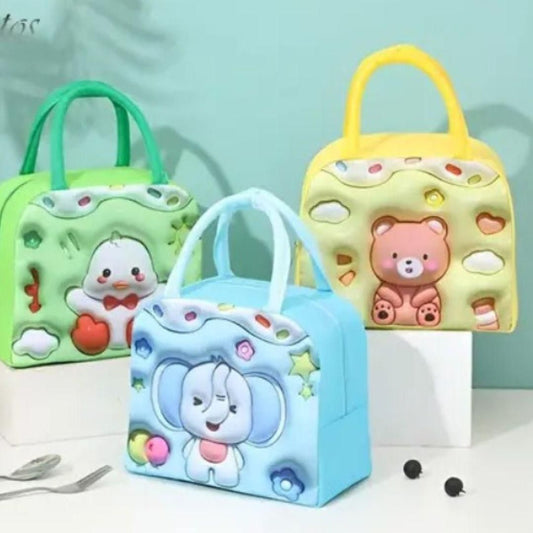 3D Three-Dimensional Cartoon Lunch Bags， Insulated Pack Lunch Bag for Kids Boys Girls, Portable Lunch Box Bag, Thermal Leak-Proof Cooler Bag for Work School Travel Picnic.
