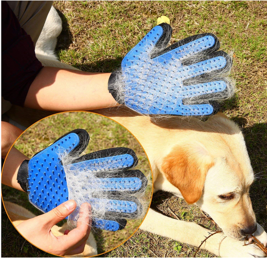 Grooming Glove and Furniture Pet Shedding Hair Remover, Deshedding Bathing Cleaning Petting Massage Mitt for Dog, Cat, Equine, Horse, Puppy, Rabbit, Animal
