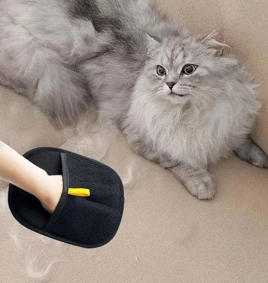 Pet Hair Removal Glove for Cats & Dogs, 2025 Newly Upgraded Five-Finger Electrostatic Pet Hair Gloves, Reusable Pet Hair Remover Tool for Clothing, Couch, Carpet, Cat Grooming Gloves-