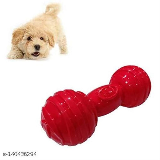 PSK PET MART Pets Product Colorful Squeaky Rubber Non Toxic Sound & Chew Bone Toy with Paw Prints for Puppies & Small Dogs (Color May Vary) Pack of 1