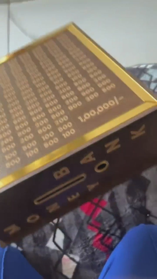 Money Saving Box for Adult and Kids 1 Lakh Wooden Piggy Bank: Premium Money Saving Box for Adults, Girls, and Kids - Saving Box for Women, Men with Number Display - Stylish Kiddy Money Bank