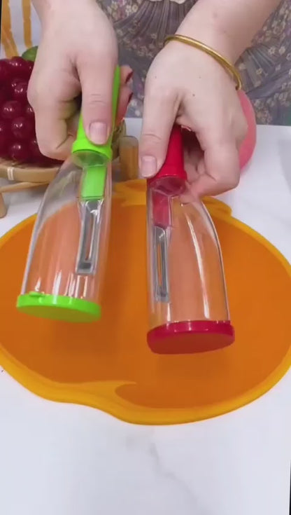 Peeler-Multifunction Kitchen Vegetable ,Fruit No Mess Peeler With Storage Container